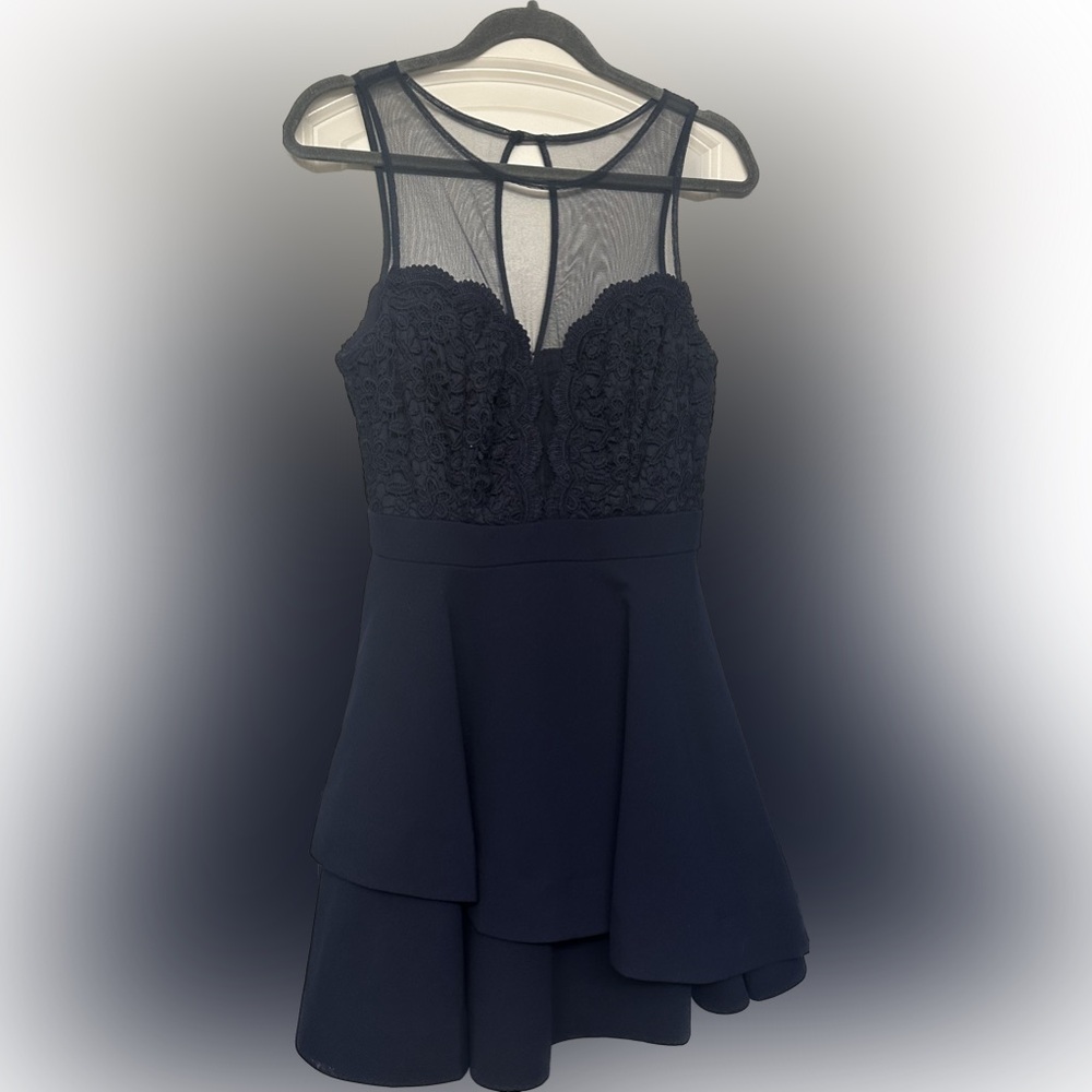 B. Darlin junior 9/10 stunning navy dress (jn35)